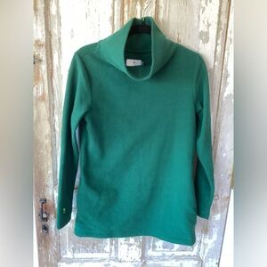 Dudley Stephens Vello Fleece Cobble Hill Turtleneck - Small - Emerald Green